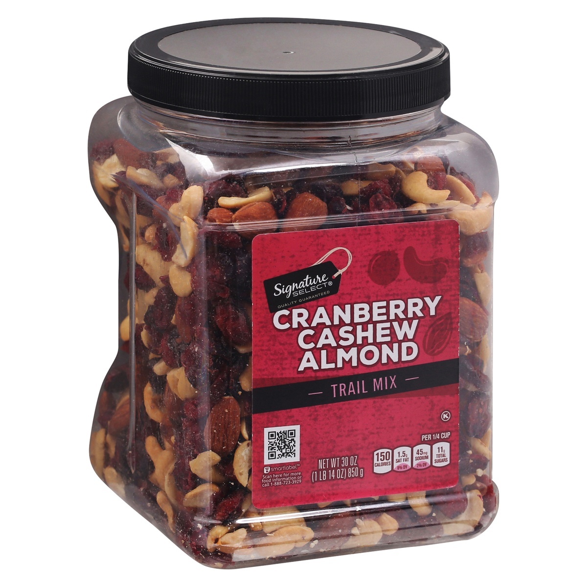 slide 1 of 9, Signature Select Cranberry Cashew Almond Trail Mix 30 oz, 