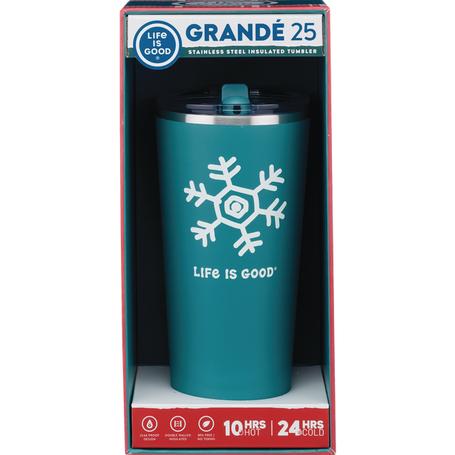 slide 1 of 1, Hydrapeak 'Life Is Good' Grande Tumbler, Green Snow, 1 ct