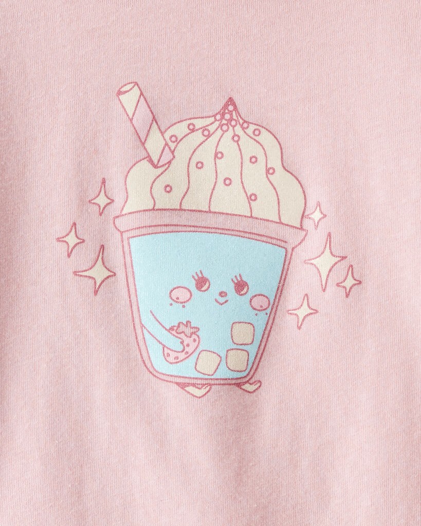 slide 2 of 2, Oshkosh Toddler Girl Dessert Drink Long-Sleeve Graphic Tee - Pink Pink 5T, 1 ct