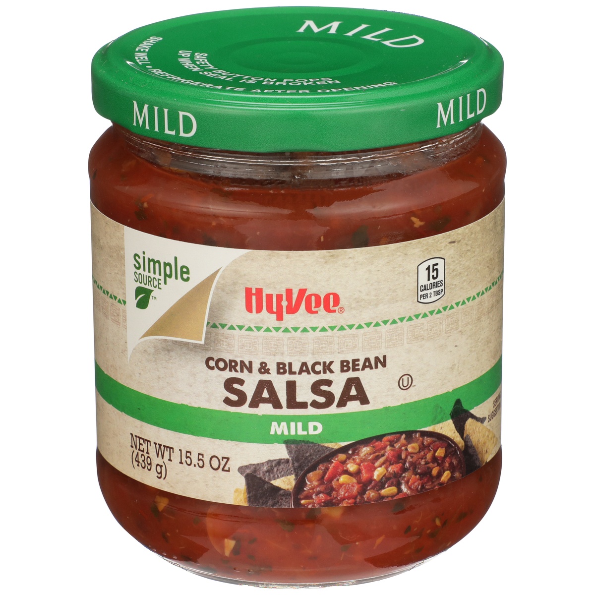 slide 1 of 1, Hy-vee Mild Corn & Black Bean Salsa - 15.5 oz, 15.5 oz