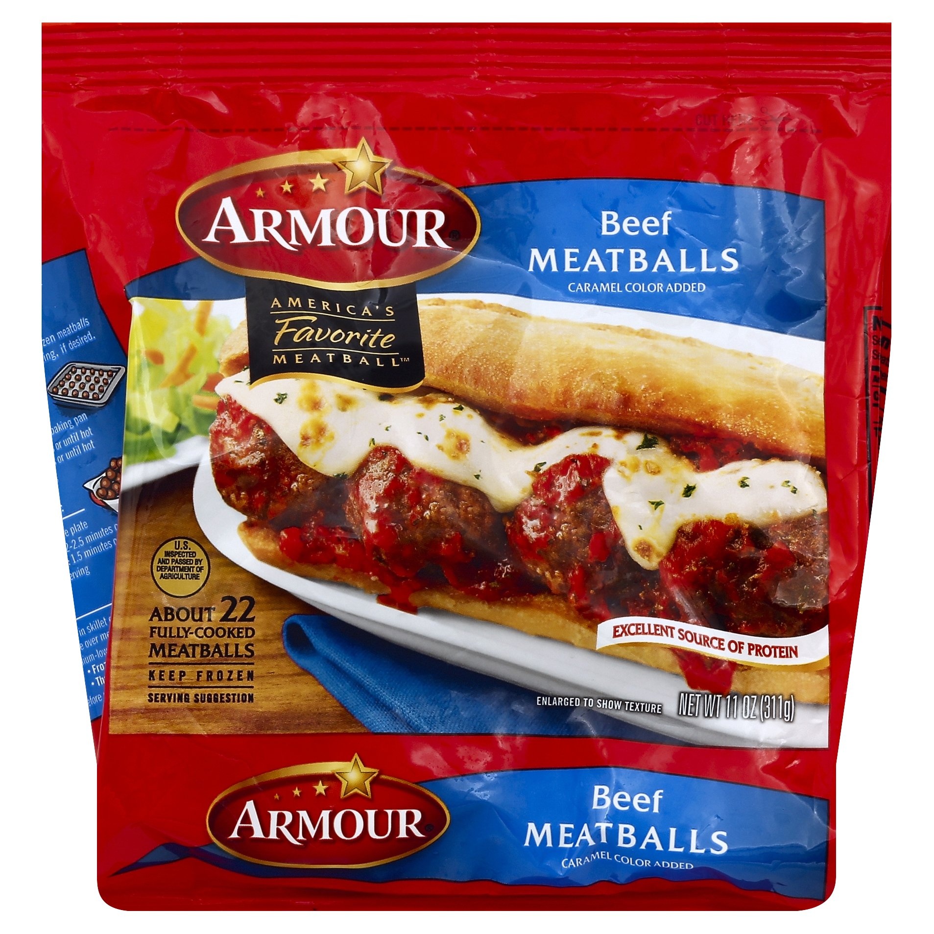 slide 1 of 6, Armour Beef Meatballs, 11 oz