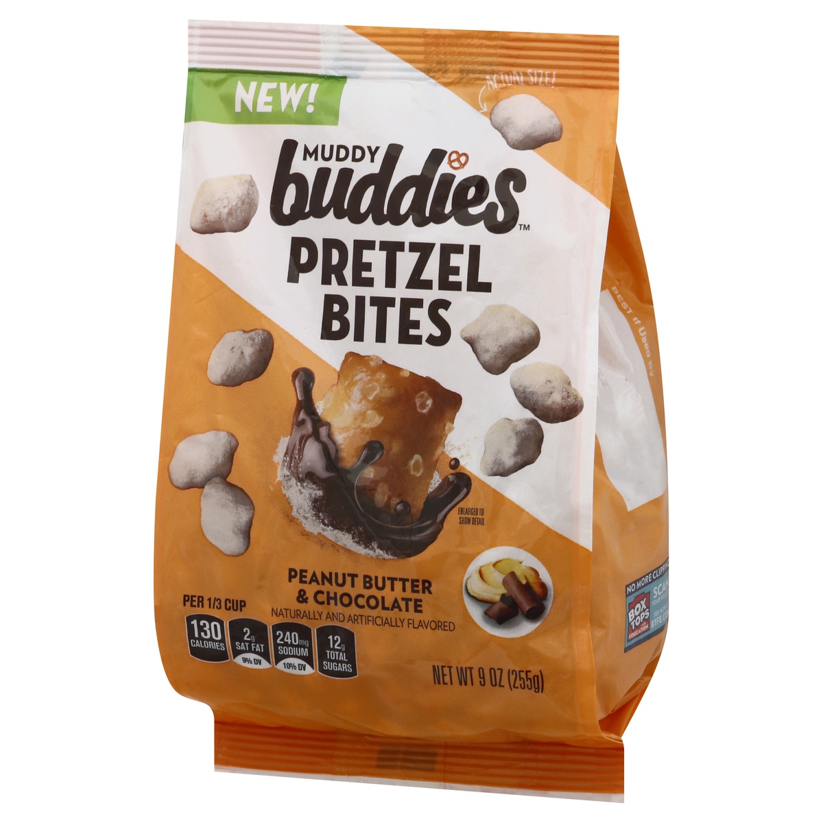 slide 3 of 10, Chex Muddy Buddies Peanut Butter & Chocolate Pretzel Bites, 9 oz