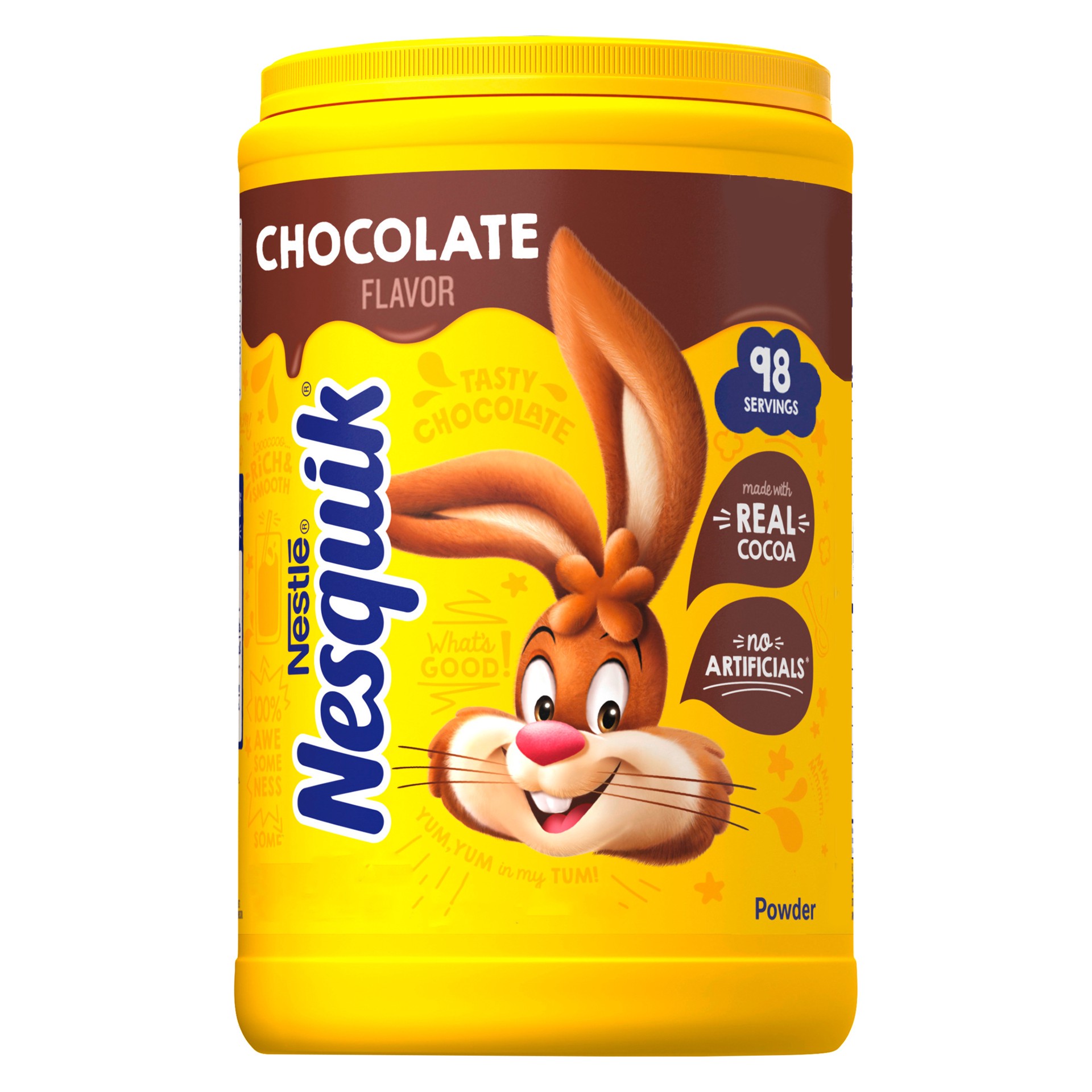 slide 1 of 3, Nesquik Chocolate Flavored Powder Drink Mix, 44.97 oz