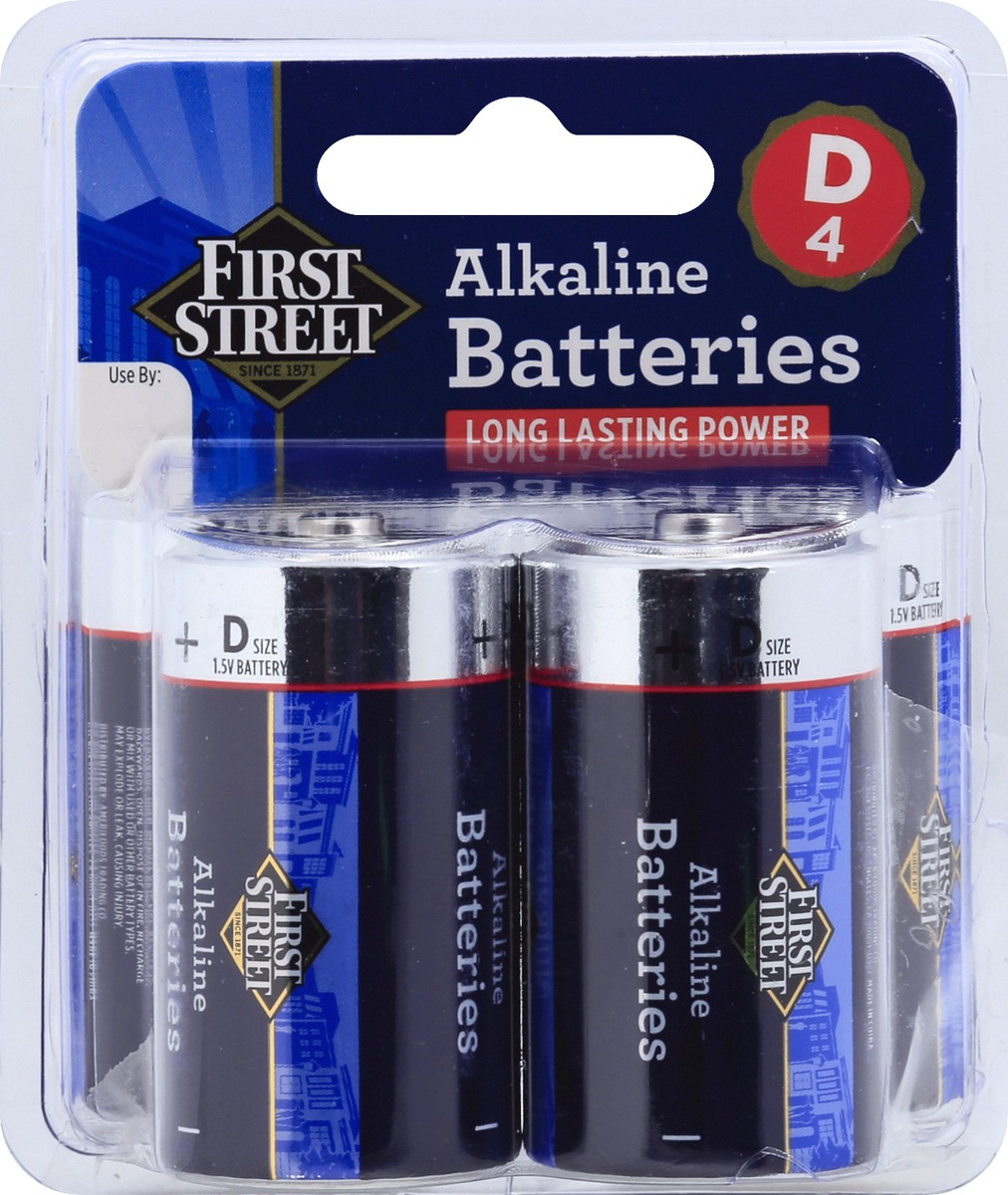 slide 2 of 2, FIRST STREET Batteries 4 ea, 4 ct