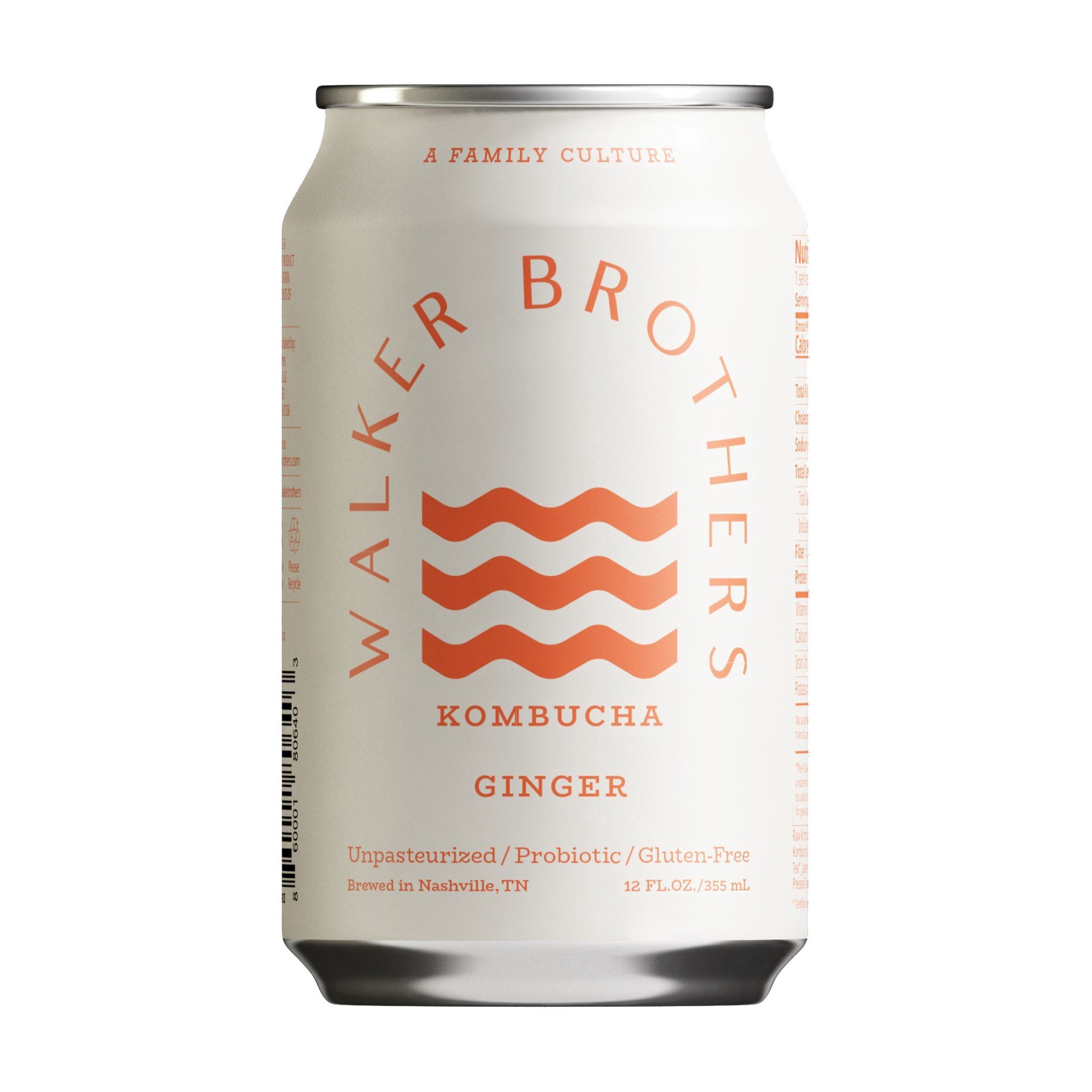 slide 1 of 1, Walker Brothers Kombucha - Ginger, 12 oz