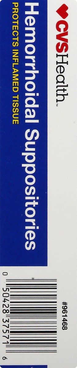 slide 10 of 10, CVS Health Hemorrhoidal Suppositories, 12 Ct, 12 ct