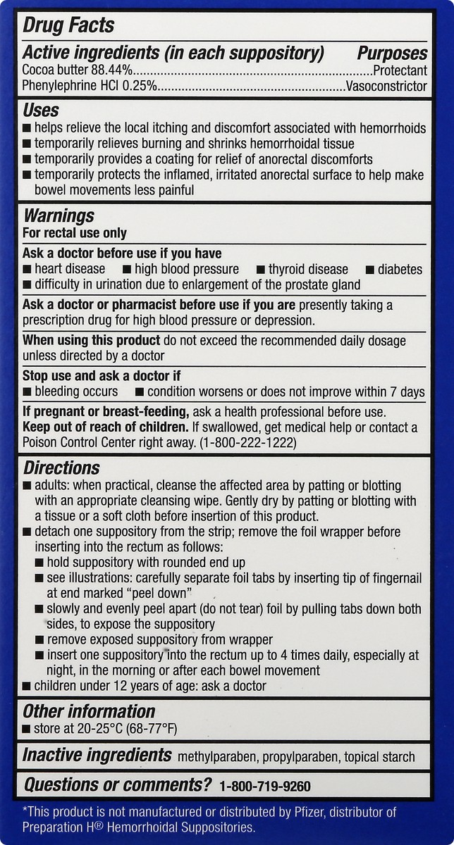 slide 9 of 10, CVS Health Hemorrhoidal Suppositories, 12 Ct, 12 ct