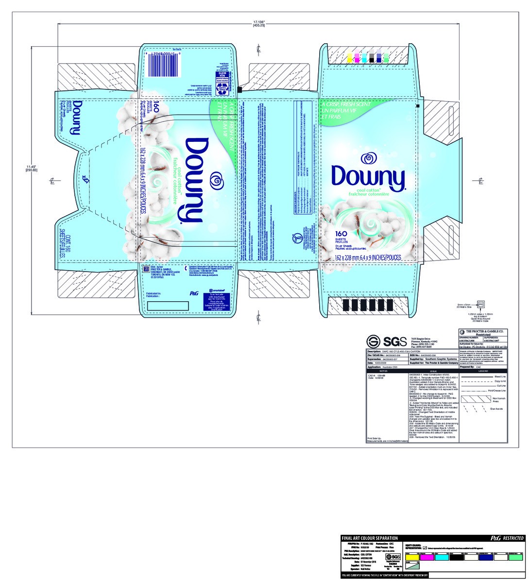 slide 5 of 8, Downy Fabric Softener Dryer Sheets, Cool Cotton, 160 count, 160 ct