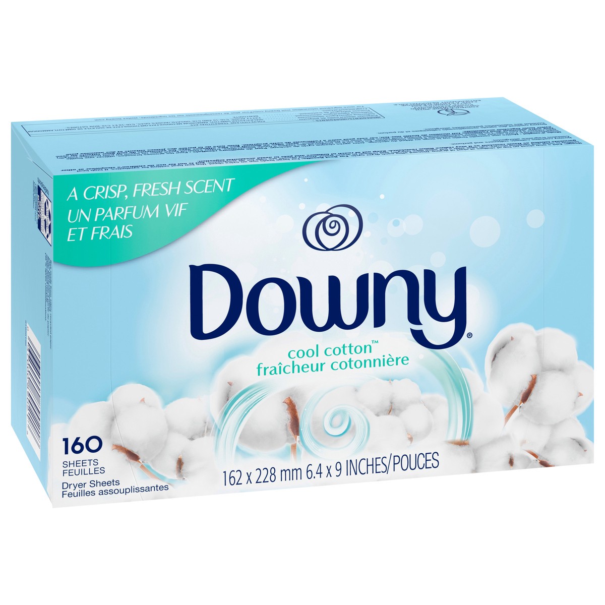 slide 8 of 8, Downy Fabric Softener Dryer Sheets, Cool Cotton, 160 count, 160 ct