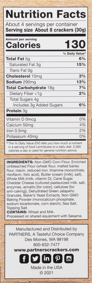 slide 8 of 13, All-American Crackers Jalapeno Cheddar Cornbread Crackers 4 oz, 4 oz