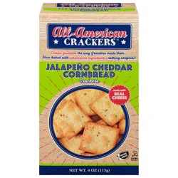All-American Crackers Jalapeno Cheddar Cornbread Crackers 4 oz