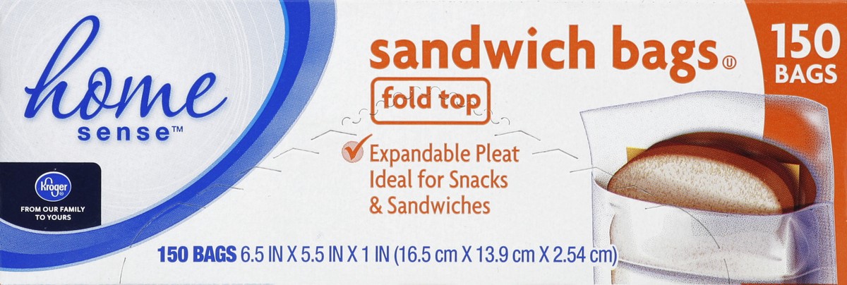 slide 5 of 5, Kroger Pleated Sandwich Bags, 150 ct