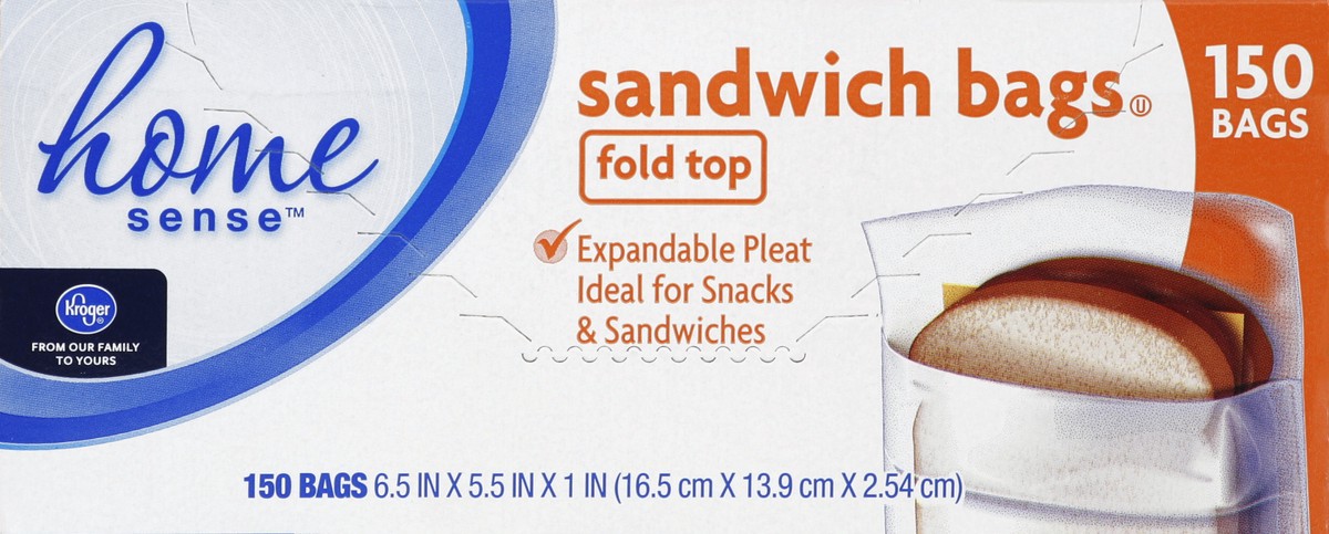 slide 1 of 5, Kroger Pleated Sandwich Bags, 150 ct