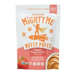 MISSION MIGHTY ME Nutty Puffs -Organic Peanut Butter With Strawberry