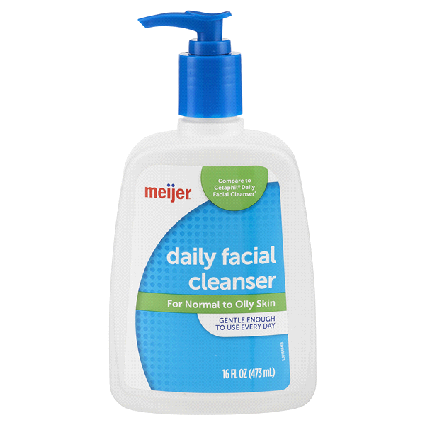 slide 1 of 1, Meijer Daily Facial Cleanser, Normal to Oily Skin, 16 oz