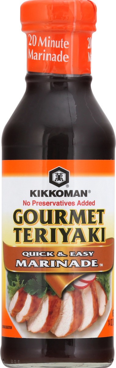 slide 9 of 10, Kikkoman Gourmet Teriyaki Quick & Easy Marinade, 14 oz