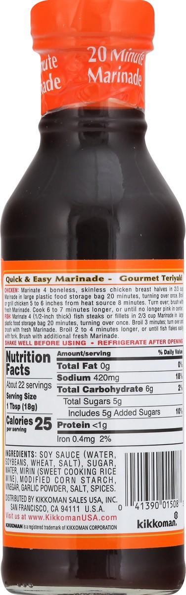 slide 10 of 10, Kikkoman Gourmet Teriyaki Quick & Easy Marinade, 14 oz