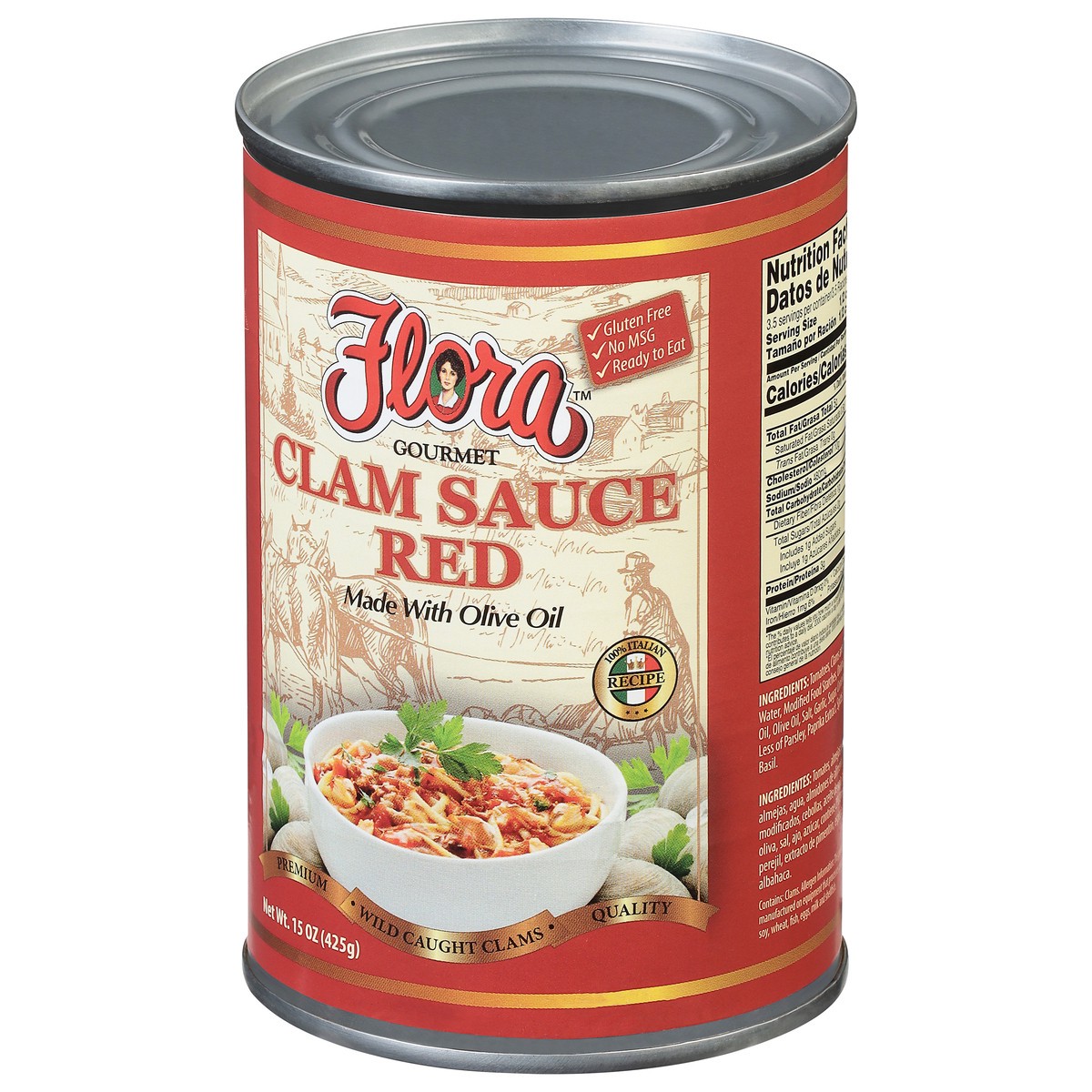 slide 13 of 14, Flora Gourmet Clam Sauce Red 15 oz, 15 oz