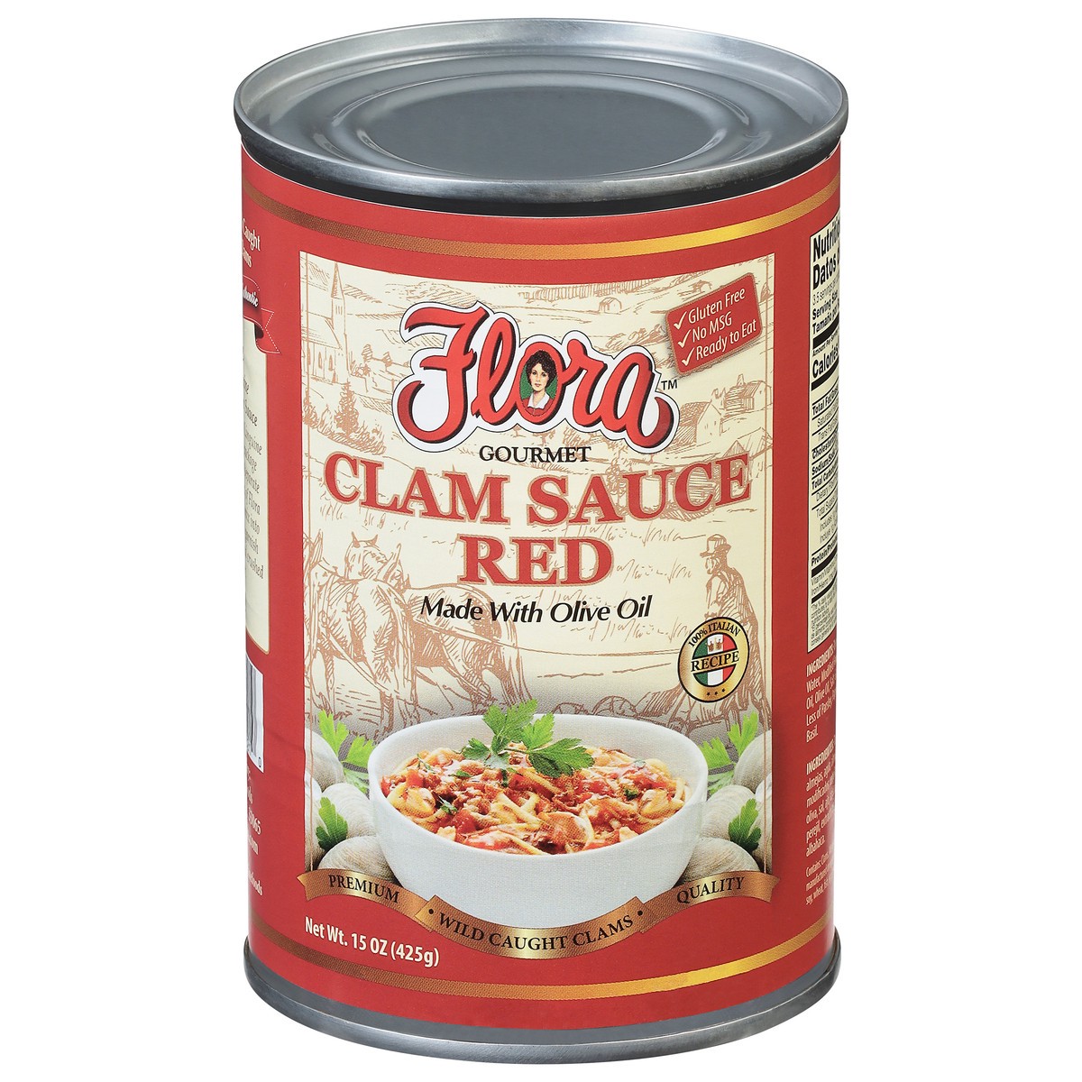 slide 2 of 14, Flora Gourmet Clam Sauce Red 15 oz, 15 oz