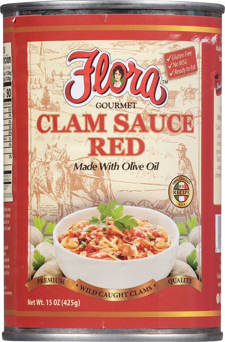 slide 5 of 14, Flora Gourmet Clam Sauce Red 15 oz, 15 oz