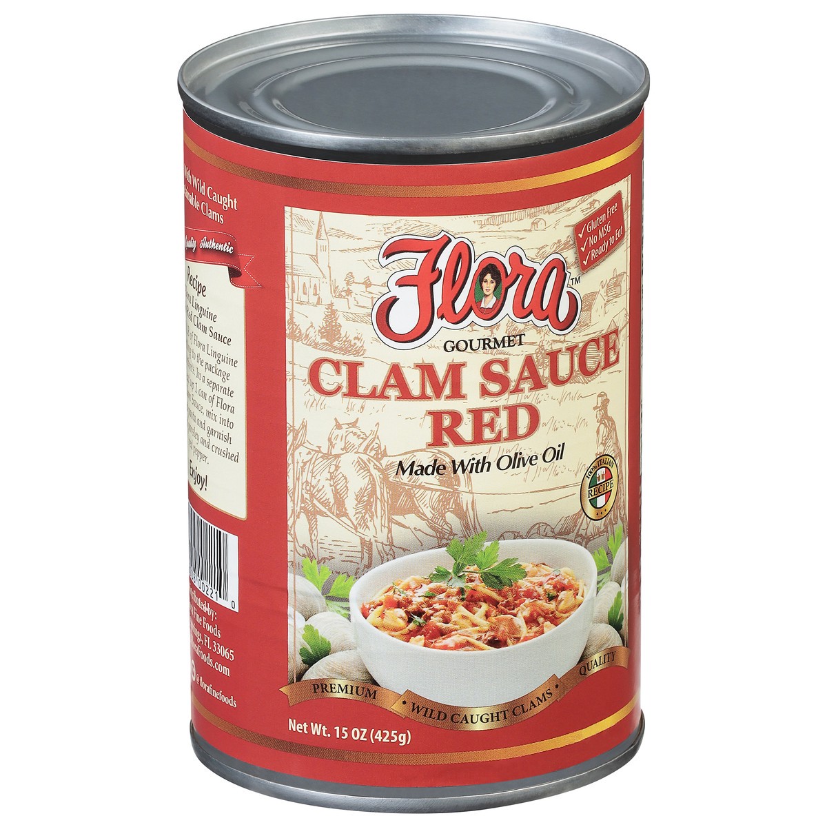 slide 10 of 14, Flora Gourmet Clam Sauce Red 15 oz, 15 oz