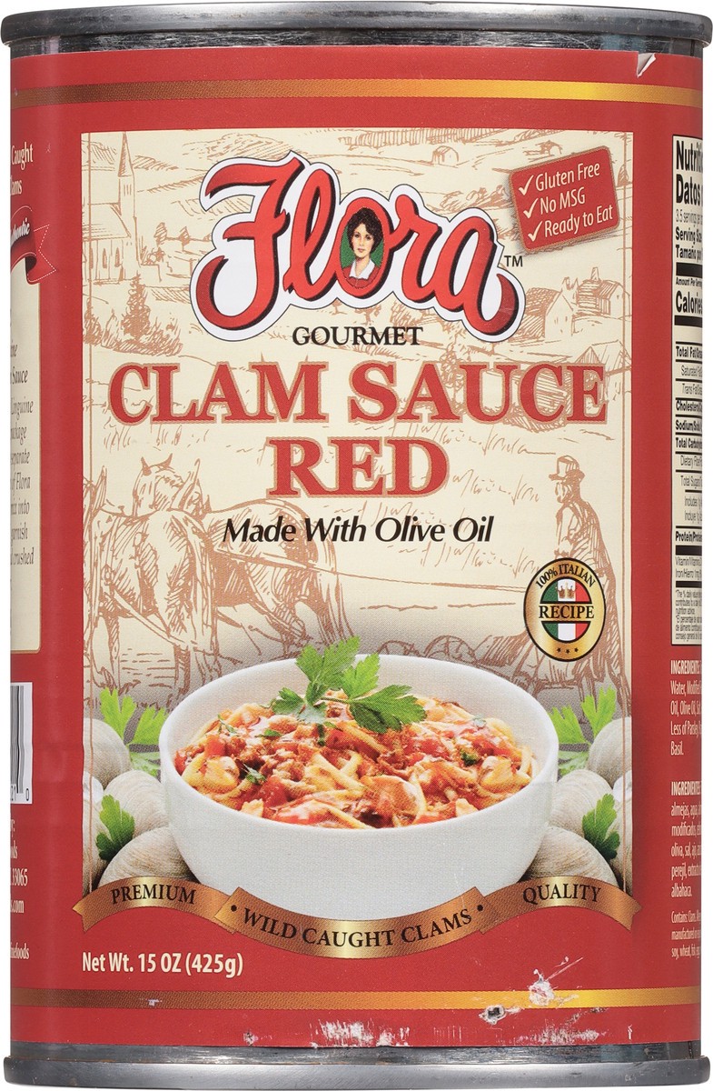 slide 14 of 14, Flora Gourmet Clam Sauce Red 15 oz, 15 oz