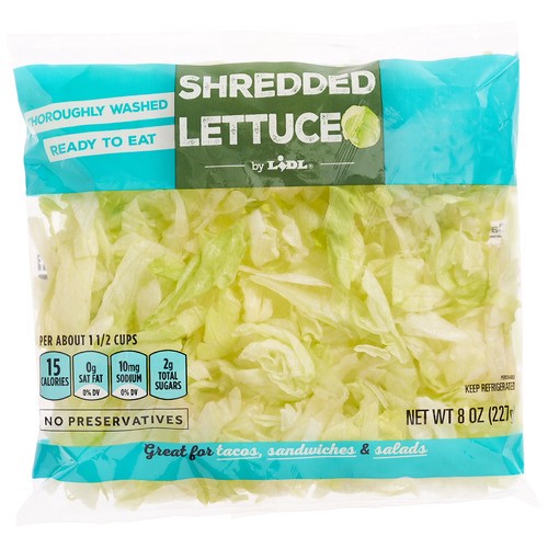 slide 1 of 1, shredded lettuce, 8 oz