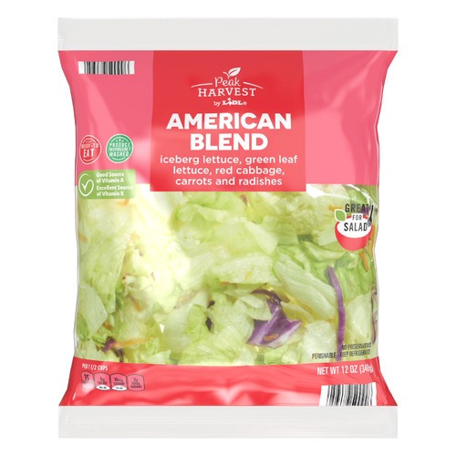 slide 1 of 1, Peak Harvest American blend lettuce, 12 oz