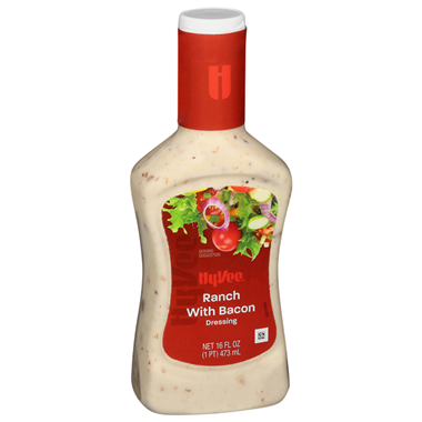 slide 1 of 1, Hy-Vee Dressing, Ranch With Bacon, 16 fl oz
