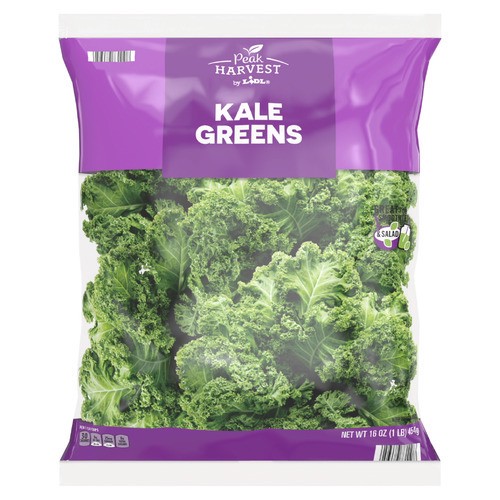 slide 1 of 1, Peak Harvest kale greens, 16 oz