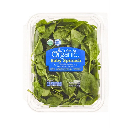 slide 1 of 1, organic baby spinach, 5 oz