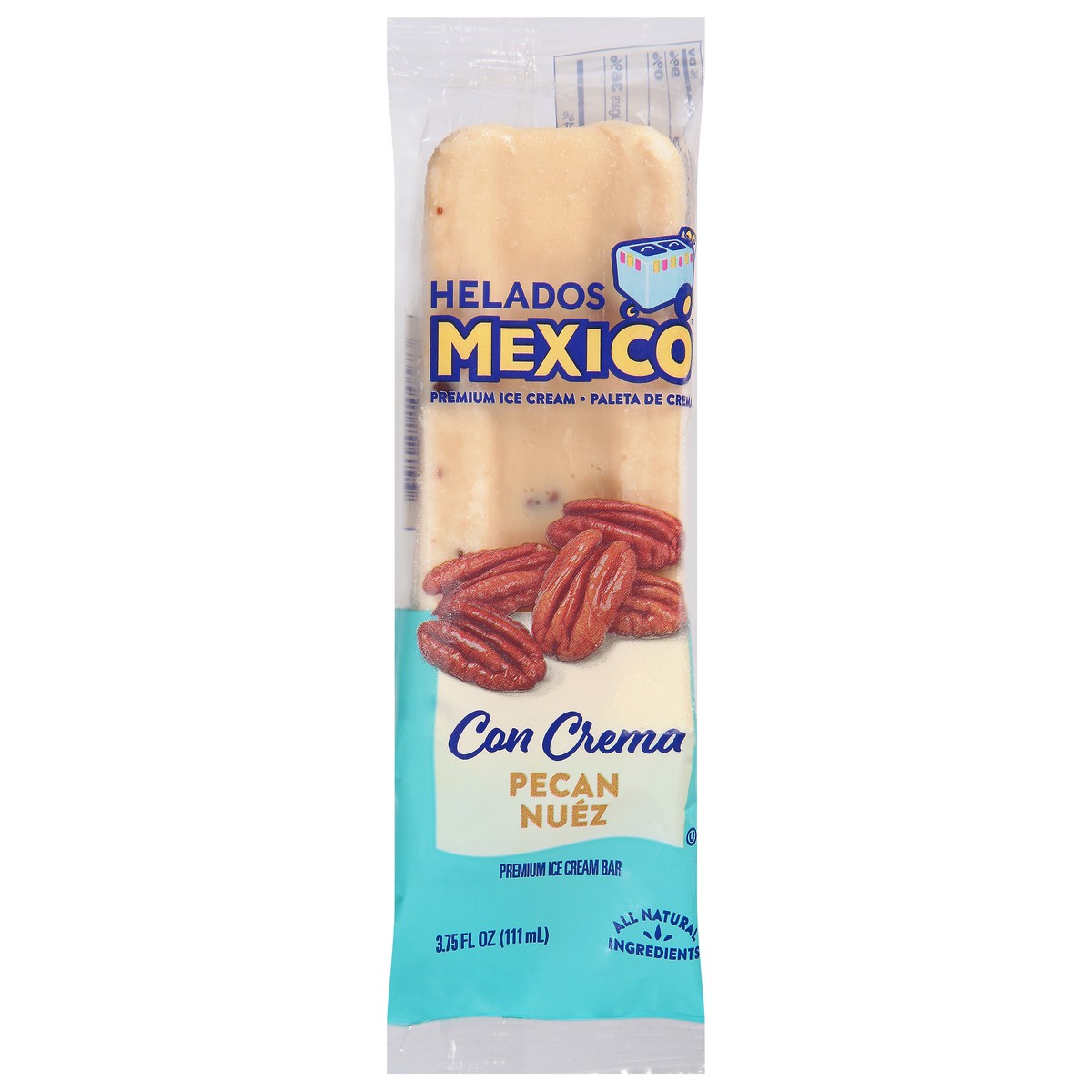 slide 1 of 9, Helados Mexico Premium Pecan Ice Cream Bar 3.75 fl oz, 3.75 fl oz