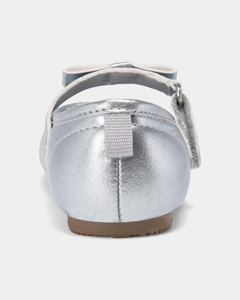slide 3 of 6, Carter's Toddler Girl Dress Shoes - Silver Metallic 10, 1 ct