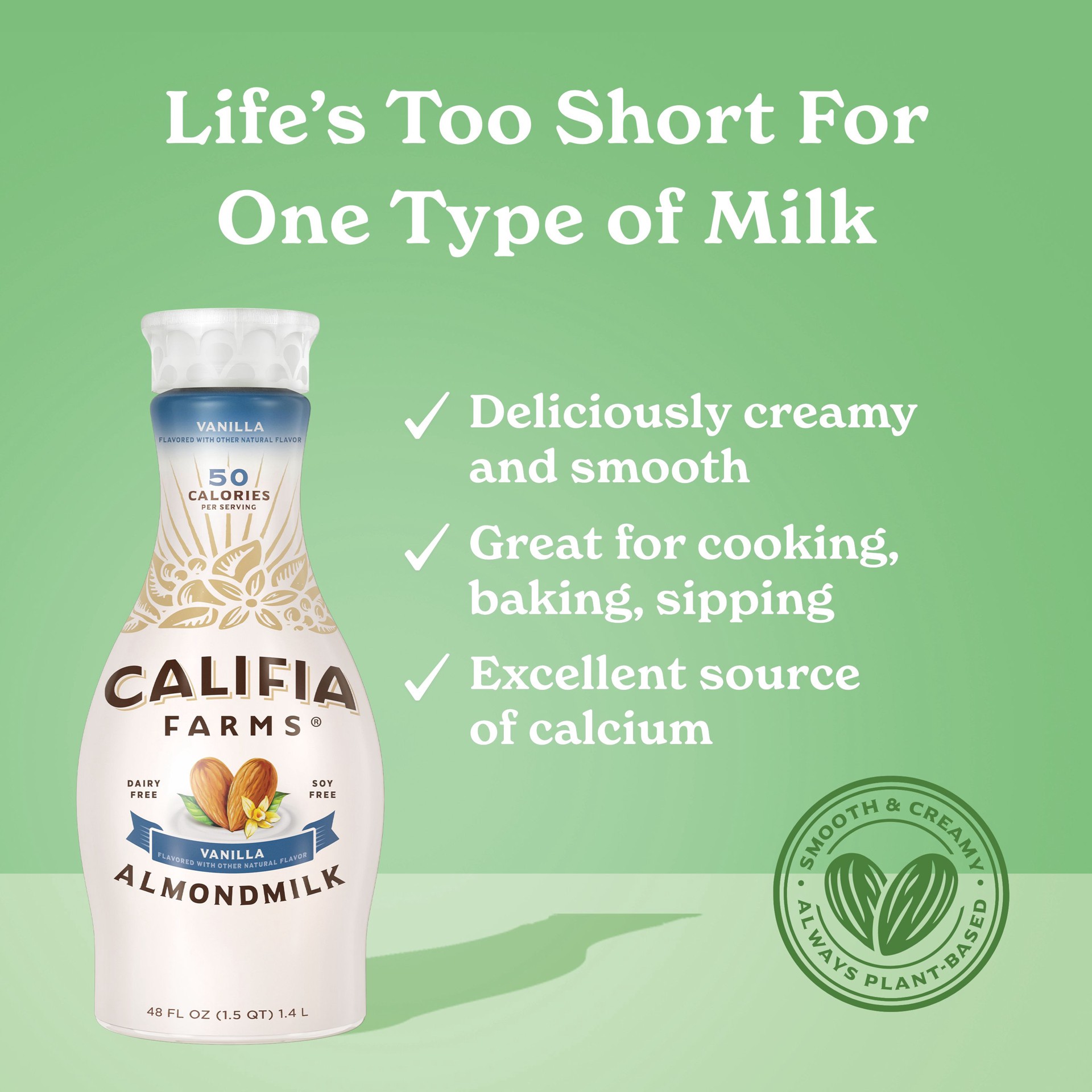 slide 5 of 7, Califia Farms Vanilla Almond Milk, 48 oz