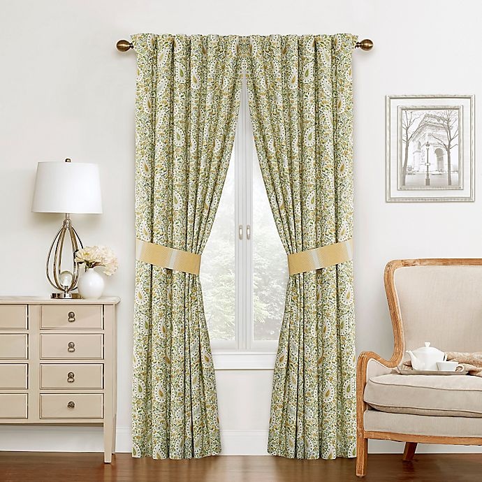 slide 2 of 3, Waverly Paisley Verveine Lined Window Valance - Spring, 1 ct