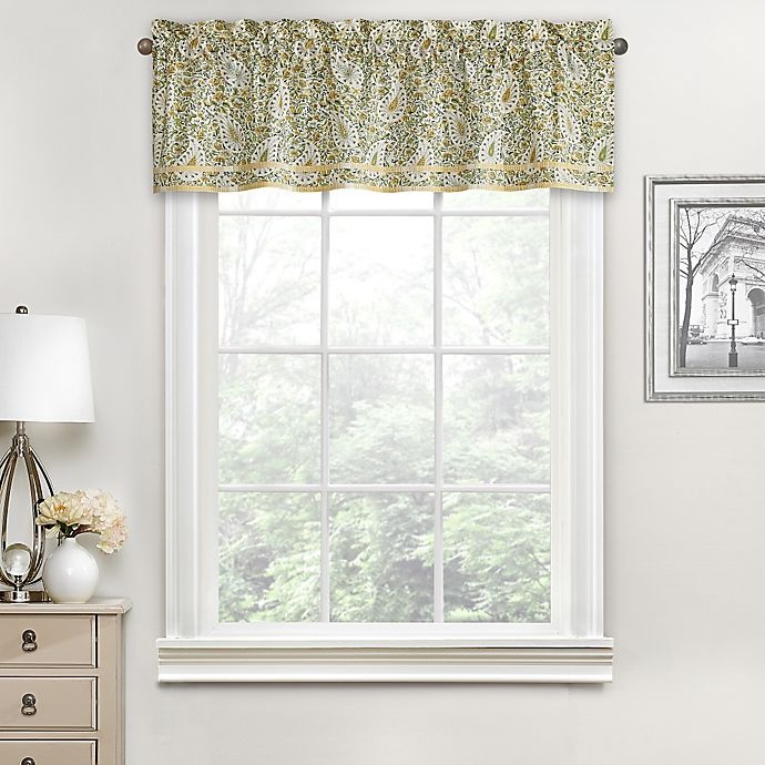 slide 3 of 3, Waverly Paisley Verveine Lined Window Valance - Spring, 1 ct