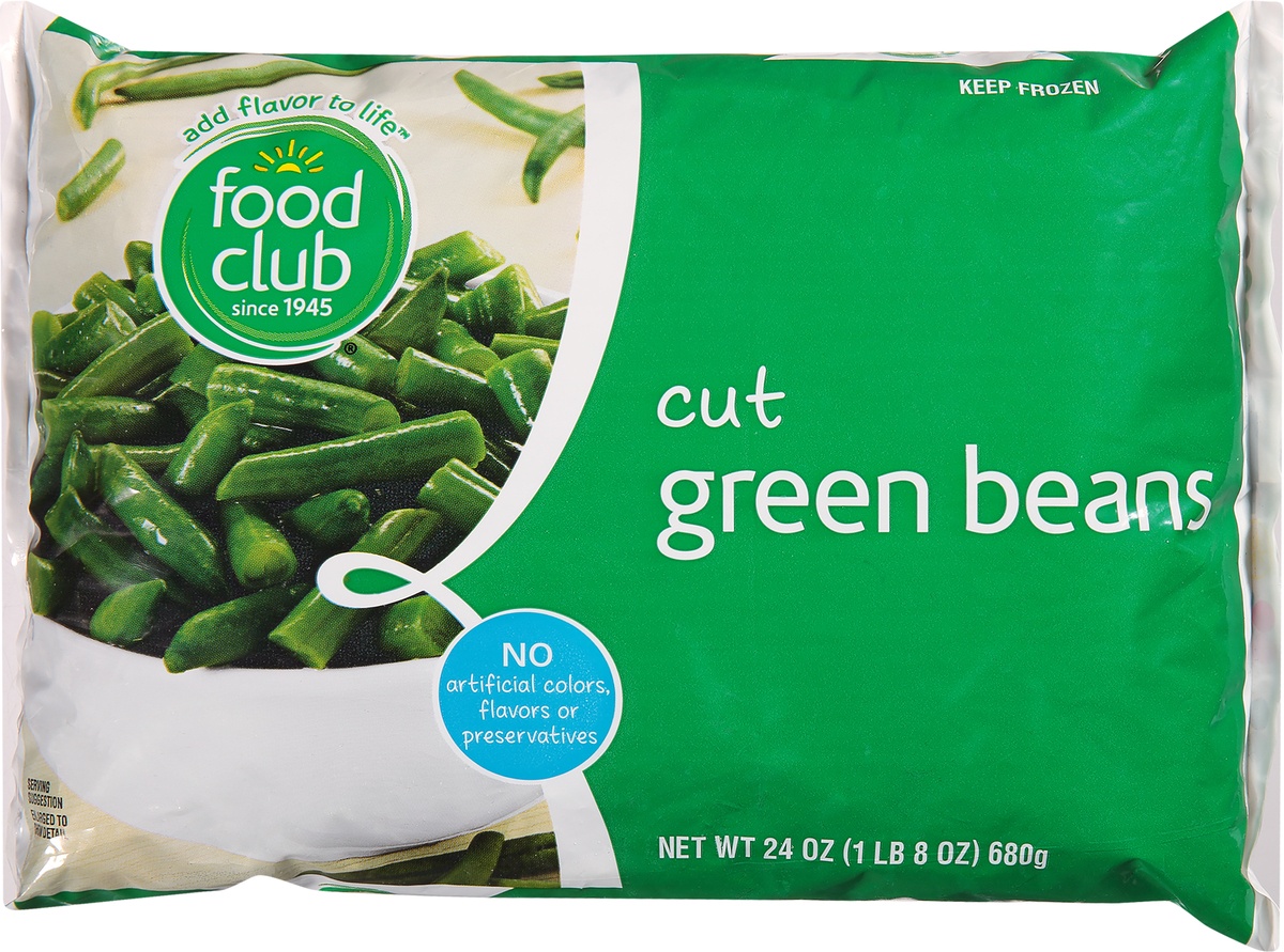 slide 9 of 10, Food Club Cut Green Beans, 24 oz