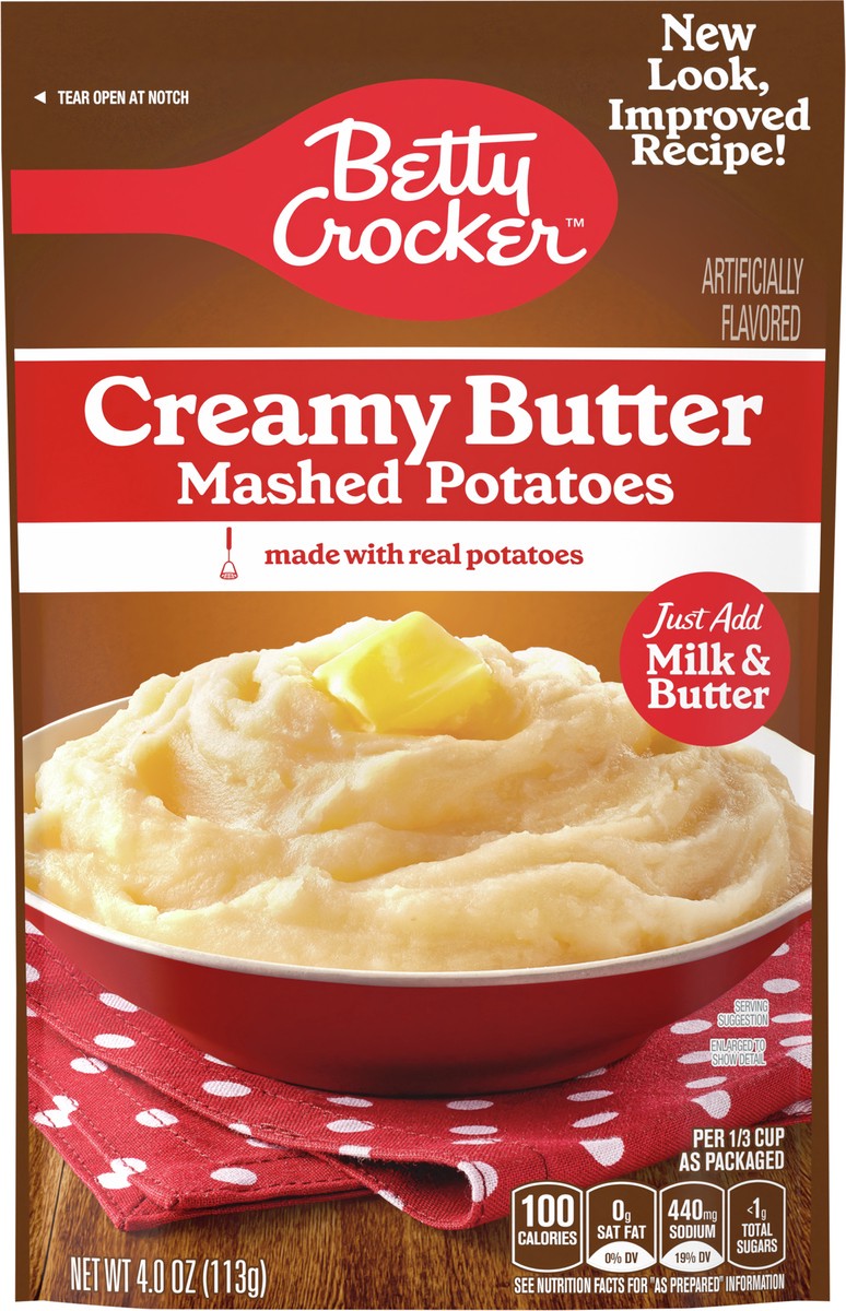 slide 3 of 14, Betty Crocker Creamy Butter Mashed Potatoes, 4 oz, 4 oz