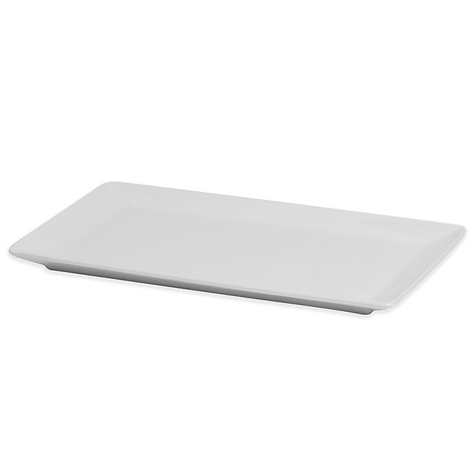 slide 1 of 1, Tabletops Unlimited Bone China Rectangular Platter - White, 1 ct