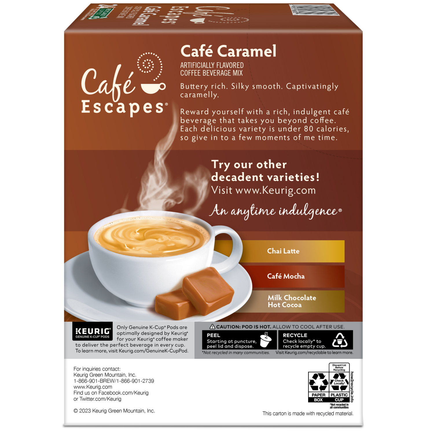 slide 2 of 8, Café Escapes Café Caramel, Keurig Single-Serve K-Cup Pods, 24 Count, 24 ct