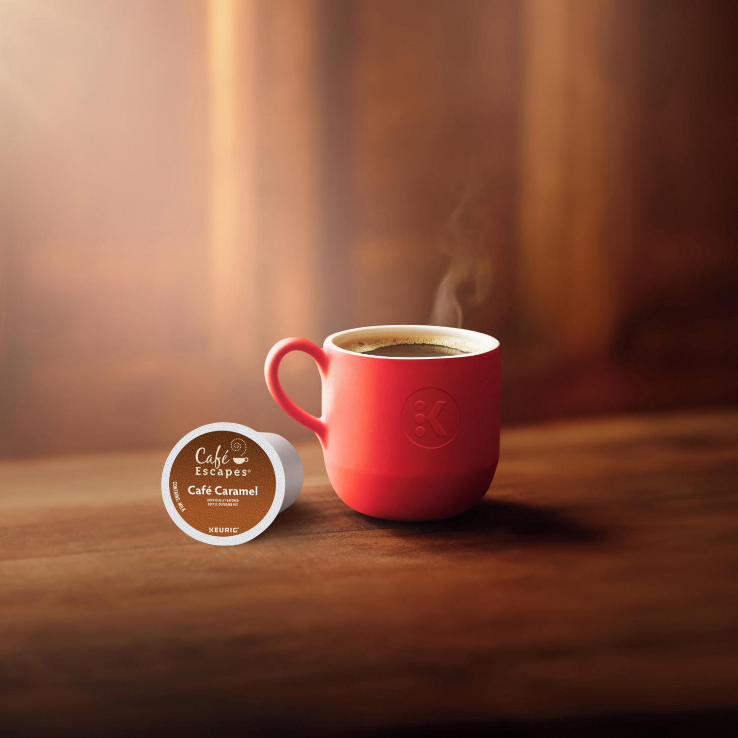 slide 4 of 8, Café Escapes Café Caramel, Keurig Single-Serve K-Cup Pods, 24 Count, 24 ct