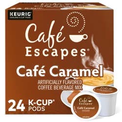 Café Escapes Café Caramel, Keurig Single-Serve K-Cup Pods, 24 Count