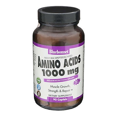 slide 1 of 1, Bluebonnet Nutrition Amino Acids 1000 mg, 90 ct