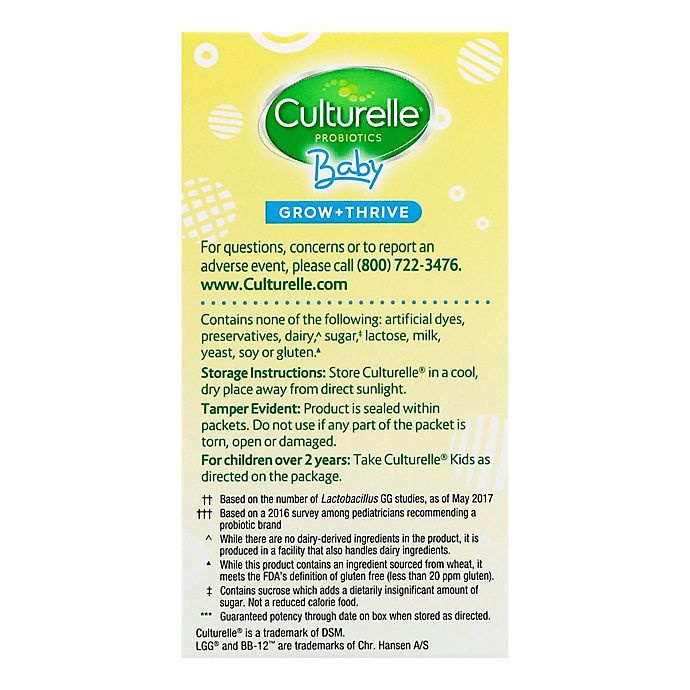 slide 3 of 4, Culturelle Baby Grow + Thrive, Probiotic + Vitamin D Packets, 30 ct
