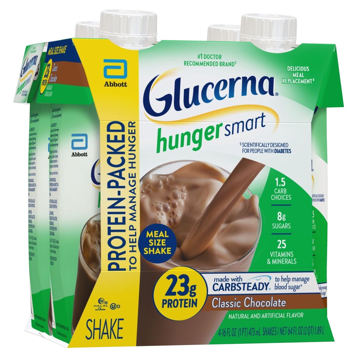 slide 2 of 5, Glucerna Hunger Smart Shake Rich Chocolate - 16 oz, 16 oz