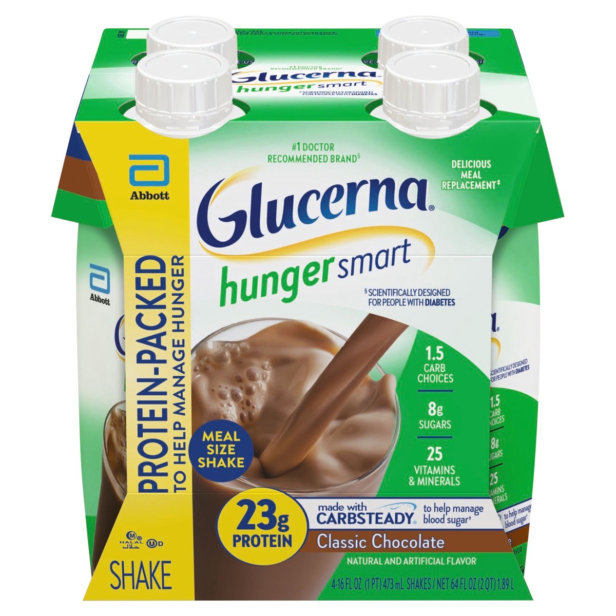 slide 1 of 5, Glucerna Hunger Smart Shake Rich Chocolate - 16 oz, 16 oz