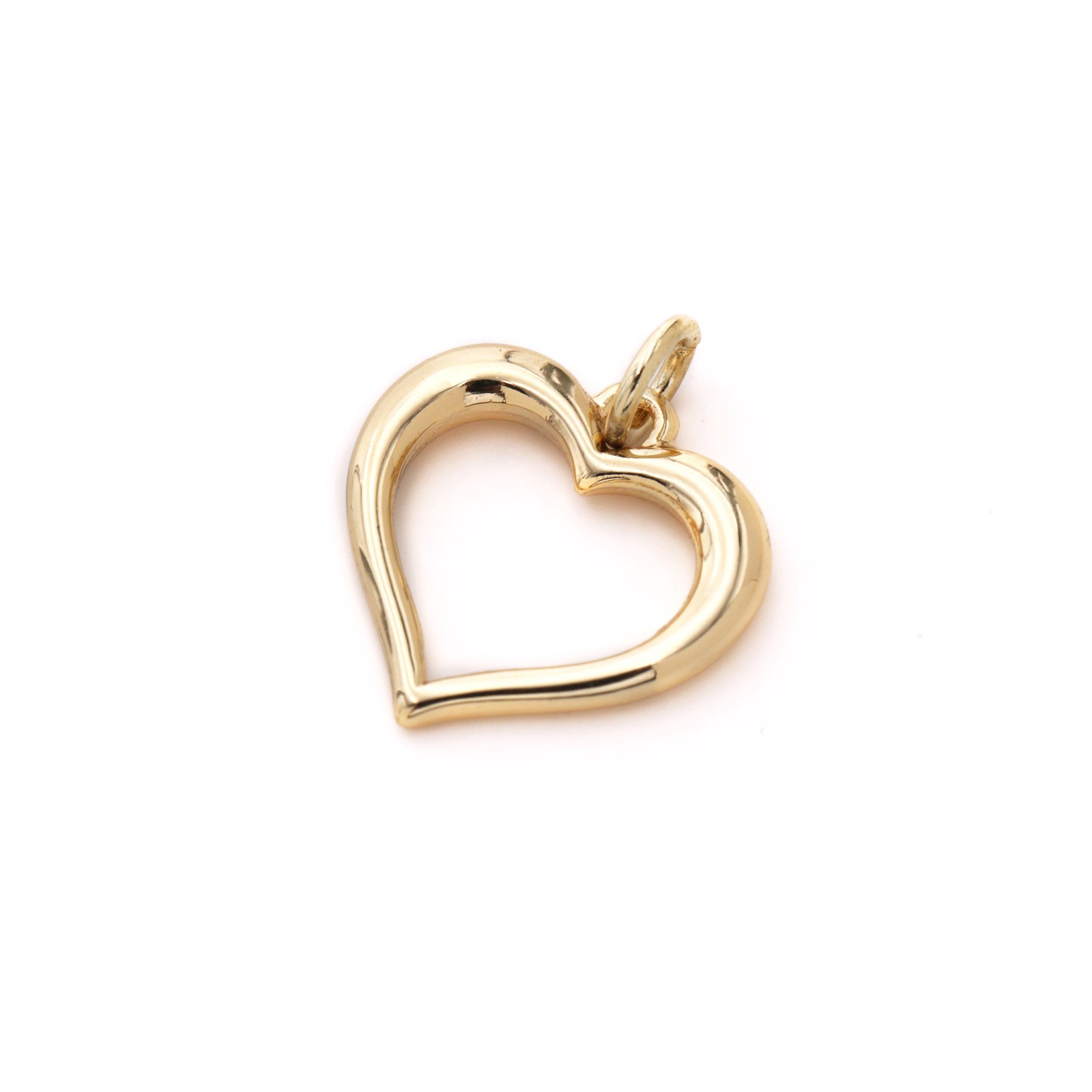 slide 3 of 4, Charmalong 14k Gold Open Heart Charm By Bead Landing, 0.75 in x 0.72 in x 0.2 in