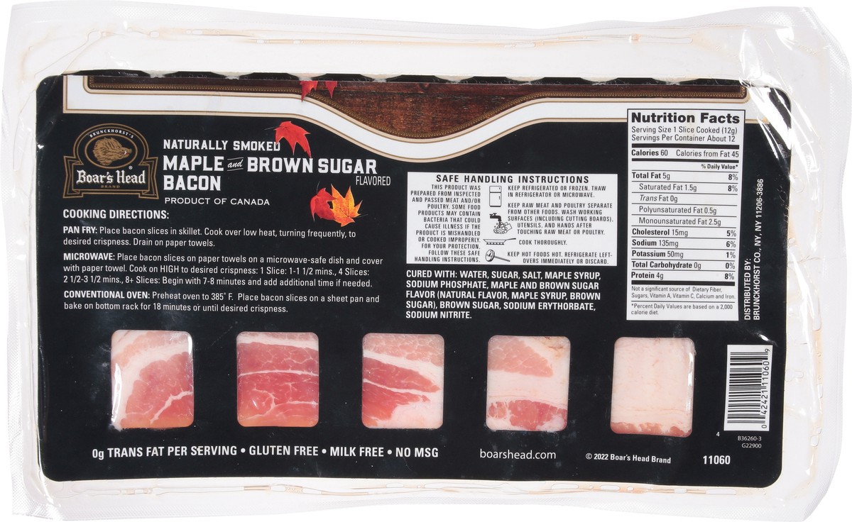 slide 5 of 9, Boar's Head Maple & Sugar Bacon, 1 ct