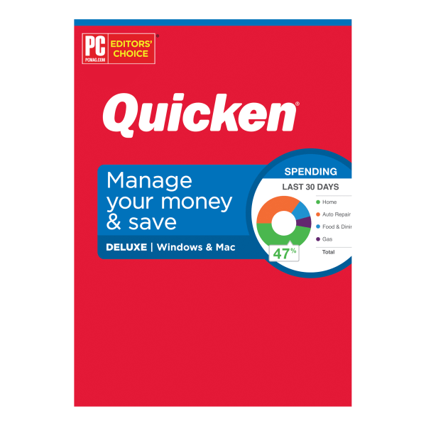 slide 1 of 3, Quicken Deluxe Personal Finance Software, 1-Year Subscription, For Pc/Mac, 1 ct