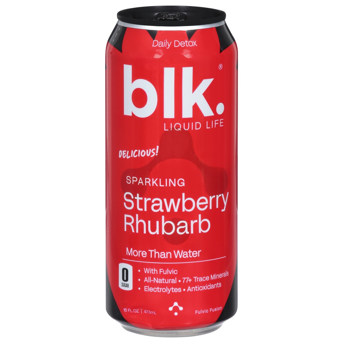slide 4 of 14, blk. Sparkling Daily Detox Strawberry Rhubarb Fulvic Fusion 16 fl oz, 16 fl oz